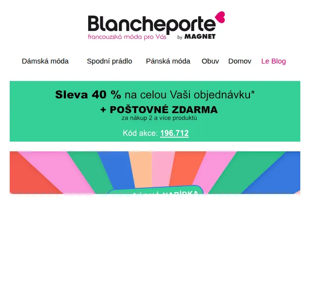 Blancheporte: Sleva 40 % na letní módu – červen 2026 | Nuslet.cz