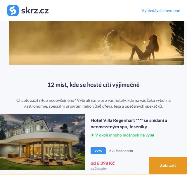Vánoce na Skrz: hotely s wellness od 2 399 Kč – červenec 2026 | Nuslet.cz