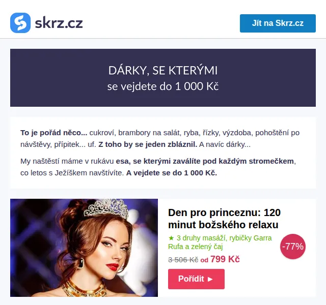 Vánoce na Skrz: Dárky do 1 000 Kč – červen 2026 | Nuslet.cz