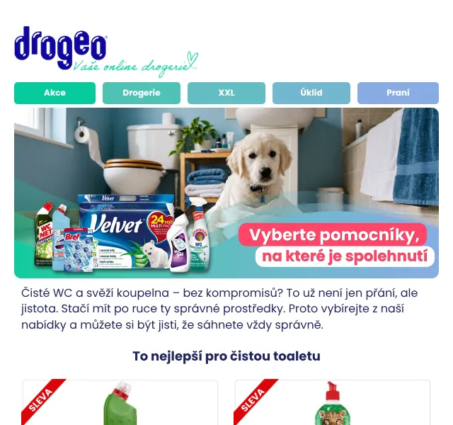 Drogeo: Domestos od 39,90 Kč – květen 2026 | Nuslet.cz