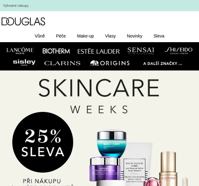 Douglas CZ: 25% sleva na péči – červen 2026 | Nuslet.cz