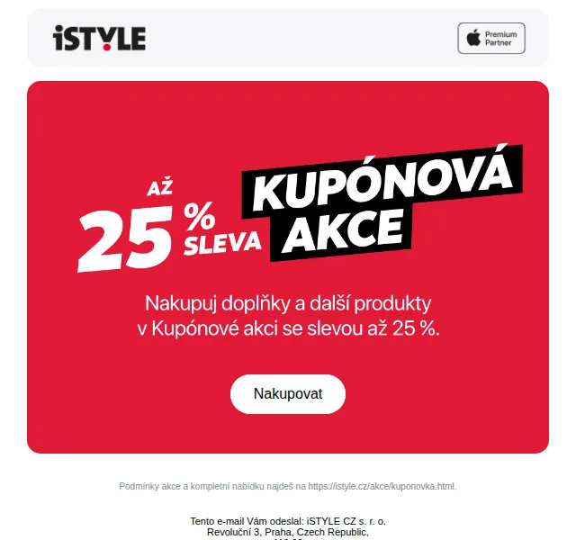 iSTYLE: Až 25% slevy na doplňky – červen 2026 | Nuslet.cz