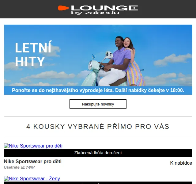 Lounge by Zalando: Nike Sportswear, Sweaty Betty a WeSC – červen 2026 | Nuslet.cz