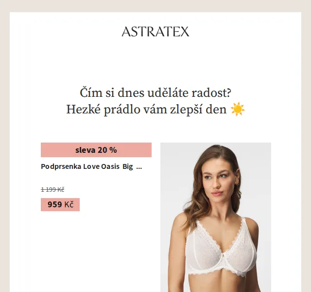 Astratex.cz: Slevy až 40 % na spodní prádlo – červenec 2026 | Nuslet.cz