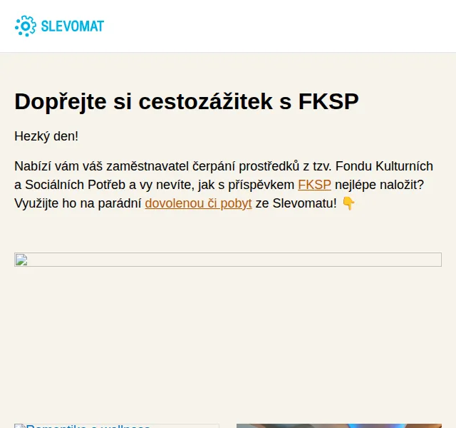 Slevomat: Dovolená s FKSP – červen 2026 | Nuslet.cz