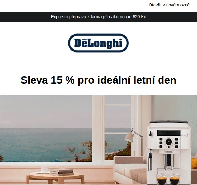 De'Longhi: 15% sleva na vybrané produkty – červenec 2026 | Nuslet.cz