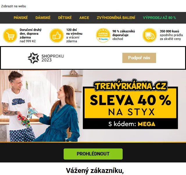 Lukáš z Trenýrkárna.cz: 40% sleva na STYX – červenec 2026 | Nuslet.cz