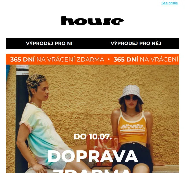 HOUSE: Doručení zdarma a výprodej – červen 2026 | Nuslet.cz