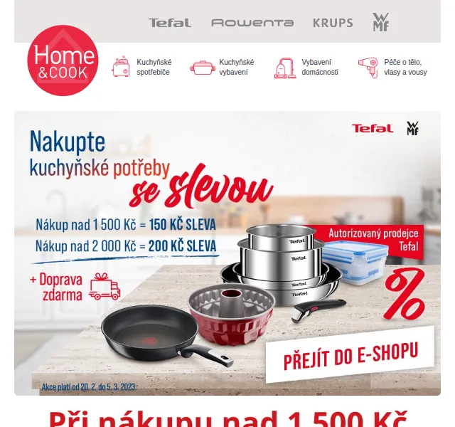 Home & Cook: Slevy až 16 % na Tefal – červen 2026 | Nuslet.cz