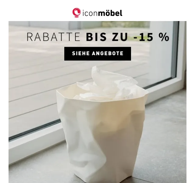 Icon Möbel: sleva až 15 % na vybraný nábytek – červenec 2026 | Nuslet.cz