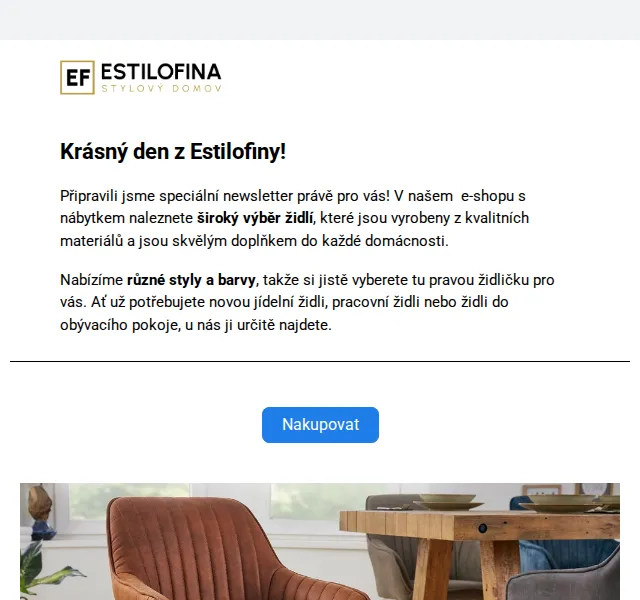 Estilofina-nabytek.cz: Designové židle již od 1 449 Kč – červenec 2026 | Nuslet.cz