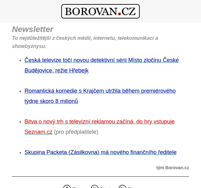 Aleš Borovan: Novinky z médií, TV a filmu – červen 2026 | Nuslet.cz
