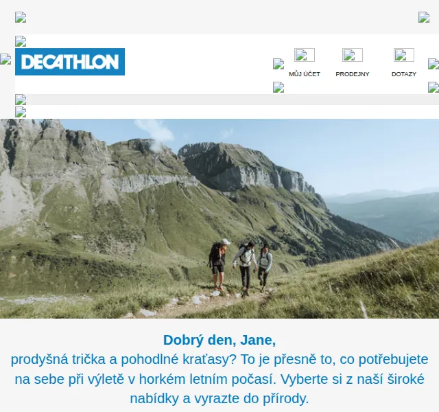 DECATHLON: pánské turistické kraťasy a trička od 199 Kč – červen 2026 | Nuslet.cz