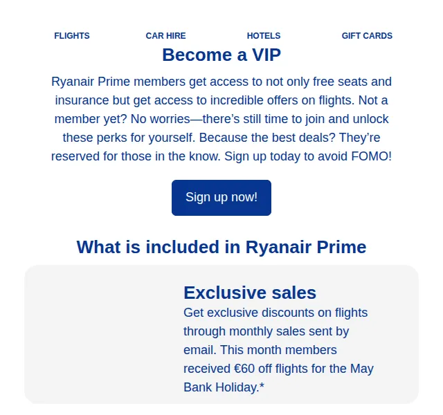 Ryanair: Ryanair PRIME členství – červenec 2026 | Nuslet.cz