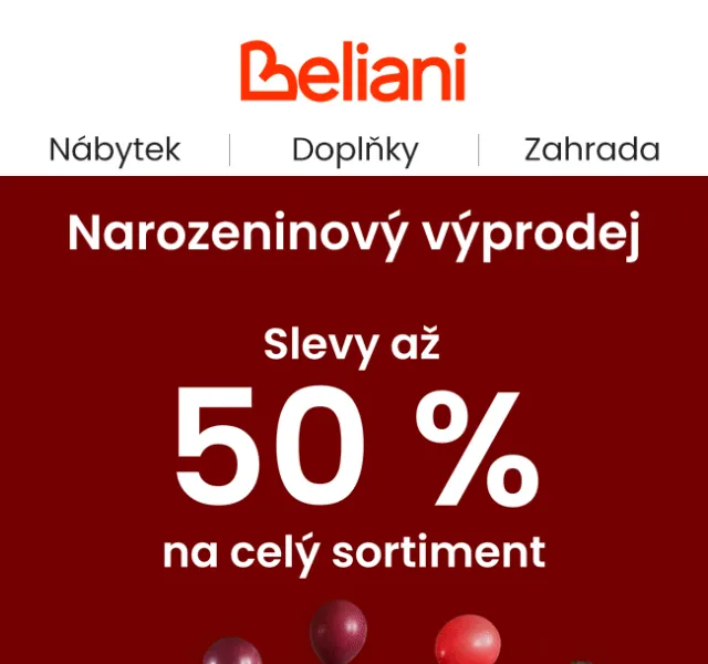 Beliani.cz: Slevy až 50 % na nábytek – červen 2026 | Nuslet