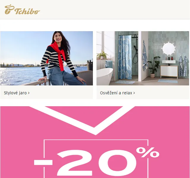 Tchibo: 20% sleva na 4+ produkty – duben 2026