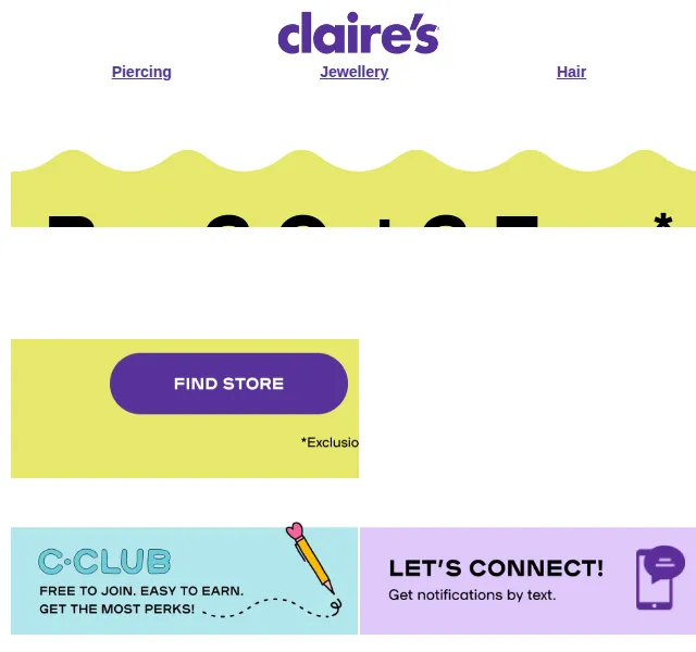 Claire's: B3G3 náušnice a vše – červenec 2026 | Nuslet.cz
