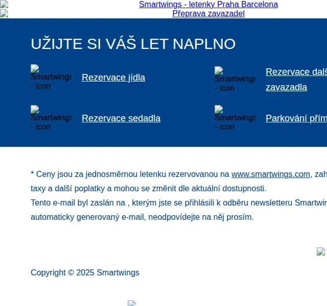 Smartwings: Letenky Praha – Barcelona od 1 490 Kč – červenec 2026 | Nuslet.cz