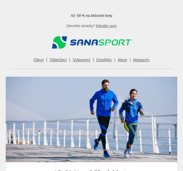 Sanasport: Běžecké boty se slevou až 50 % – červen 2026 | Nuslet.cz