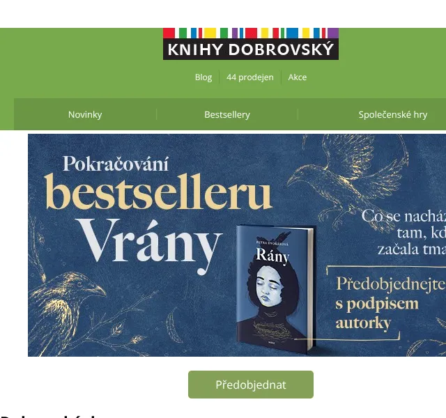 KnihyDobrovsky.cz: Předobjednavky knih až -20 % – září 2026