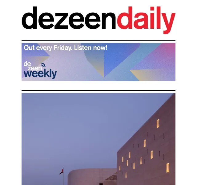Dezeen Daily: inspirace pro architekturu a design – červenec 2026 | Nuslet.cz