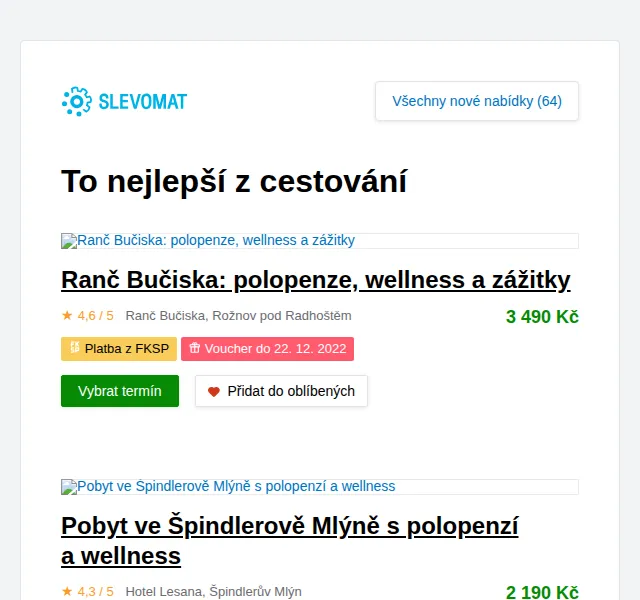 Slevomat: Pobyt ve Špindlerově Mlýně s polopenzí a wellness od 2 190 Kč – červen 2026 | Nuslet.cz