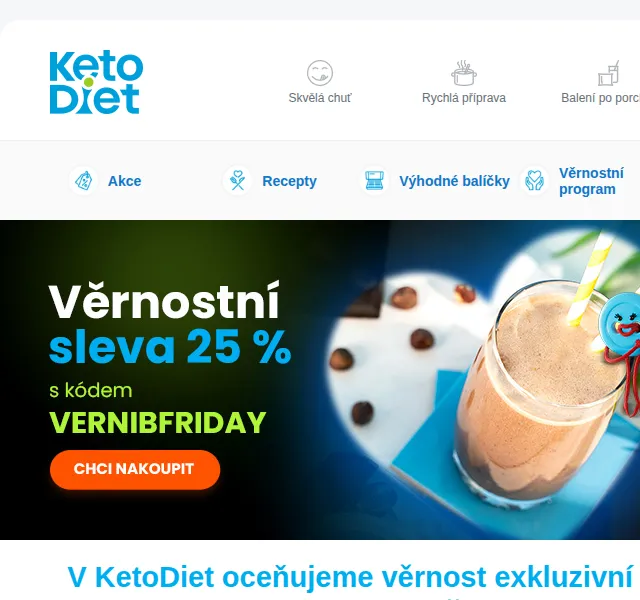 KetoDiet: Sleva 25 % na vše pro věrné – červen 2026 | Nuslet.cz