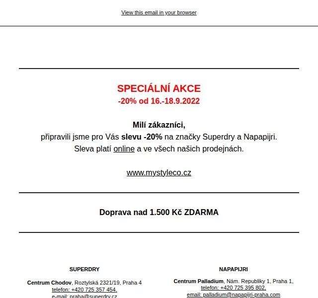 Mystyleco.cz: Superdry a Napapijri -20 % – září 2022 | Nuslet.cz