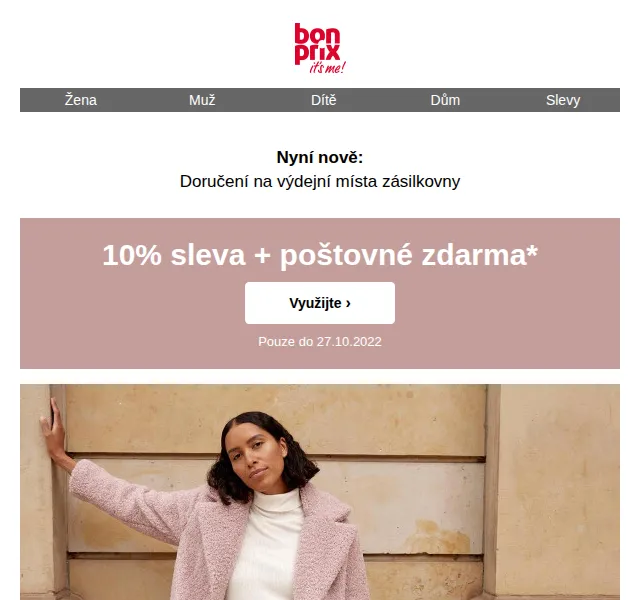 bonprix: 10% sleva na vše + poštovné zdarma – červenec 2026 | Nuslet.cz