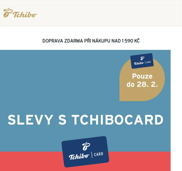 Tchibo: sleva až 25 % s TchiboCard – červenec 2026 | Nuslet.cz