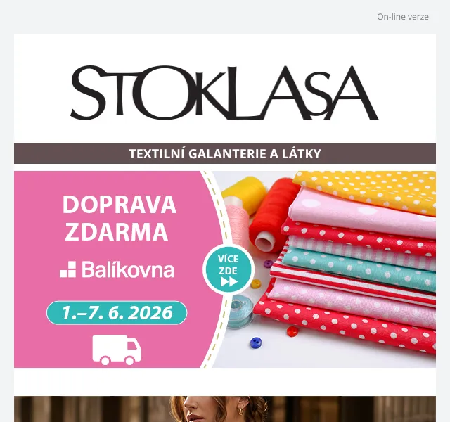 Stoklasa: Doprava zdarma + kovové knoflíky – červen 2026