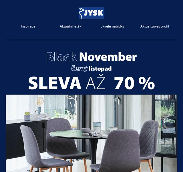 JYSK: Black November slevy až 70 % – červenec 2026 | Nuslet.cz