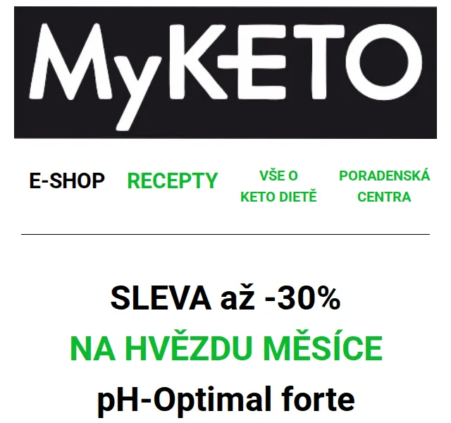 MyKETO: pH-Optimal forte se slevou až -30 % – červen 2026 | Nuslet.cz