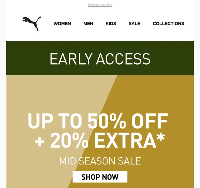 PUMA: Mid Season Sale až 50% + 20% extra – červen 2026 | Nuslet.cz