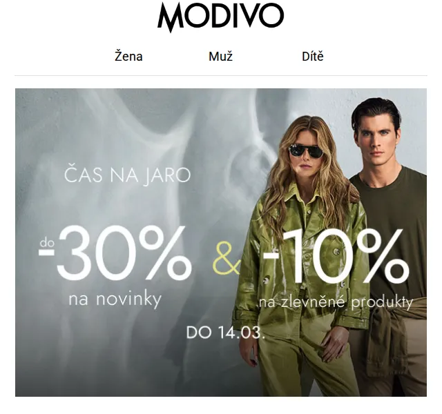 Modivo: Sleva až 30 % na Calvin Klein, Tommy Hilfiger, adidas – červen 2026 | Nuslet.cz