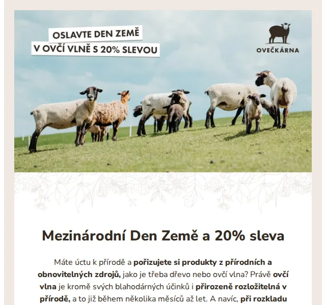 Ovečkárna: 20% sleva na vlněné kousky – červen 2026 | Nuslet.cz