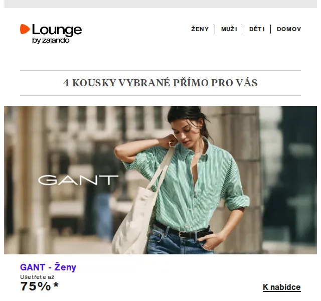 Lounge by Zalando: GANT, Mammut & WITTCHEN – sleva až 75 % | Duben 2026