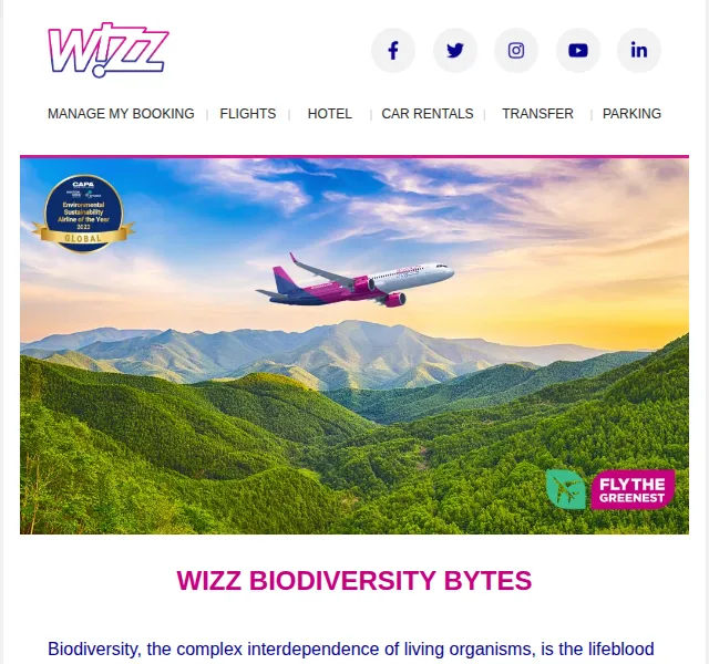Wizz Air: Tipy pro udržitelné cestování – červenec 2026 | Nuslet.cz