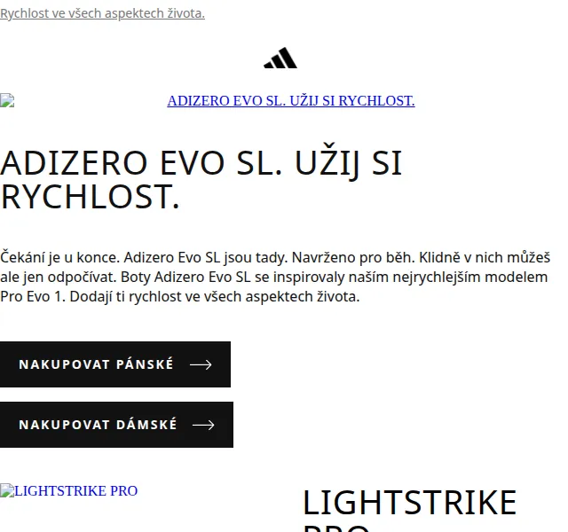 Adidas: Adizero Evo SL boty – červenec 2026 | Nuslet.cz