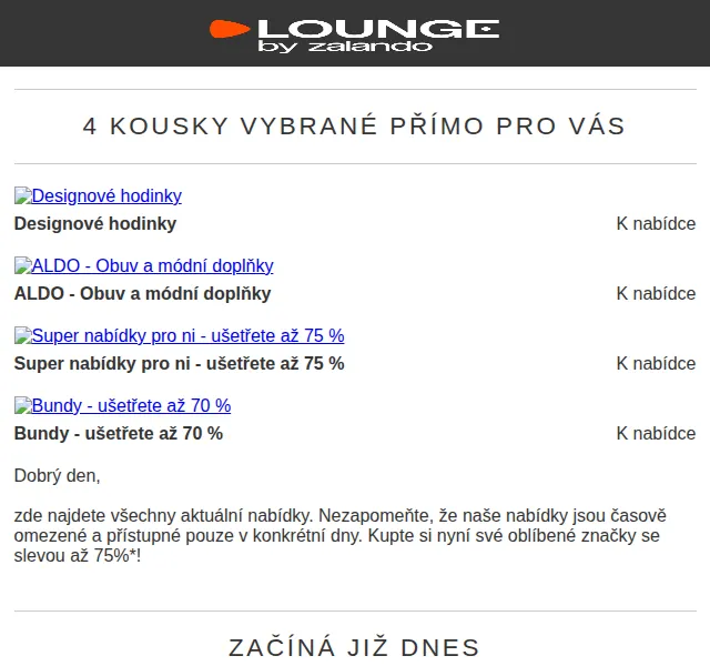 Lounge by Zalando: ALDO, Bershka, cilio – červenec 2026 | Nuslet.cz