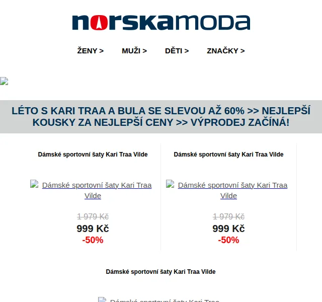 Norskamoda.cz: Léto s Kari Traa a Bula se slevou až 60 % – červenec 2026 | Nuslet.cz