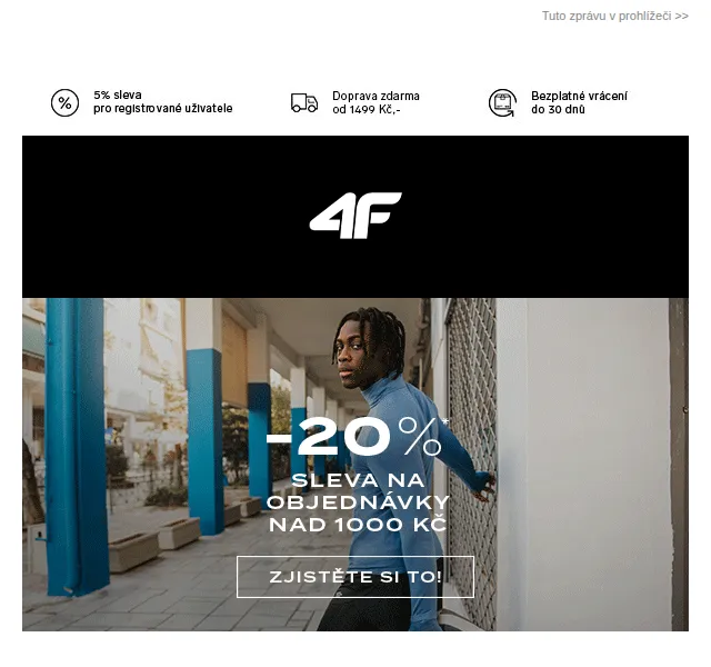 4Fstore.cz: Sleva 20 % na vše do konce dne – červen 2026 | Nuslet.cz