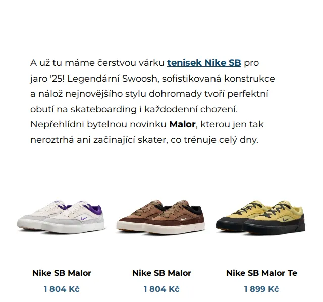 SNOWBOARD ZEZULA: Nike SB tenisky od 1 614 Kč – červenec 2026 | Nuslet.cz