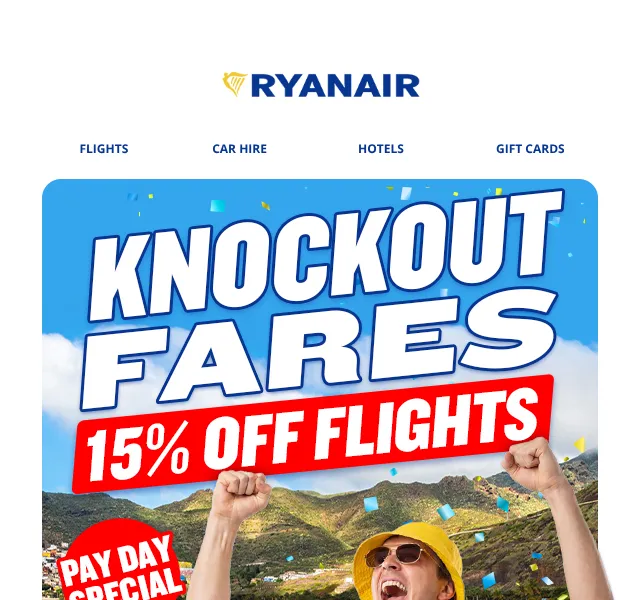 Ryanair: 15 % sleva na letenky – červen 2026 | Nuslet.cz