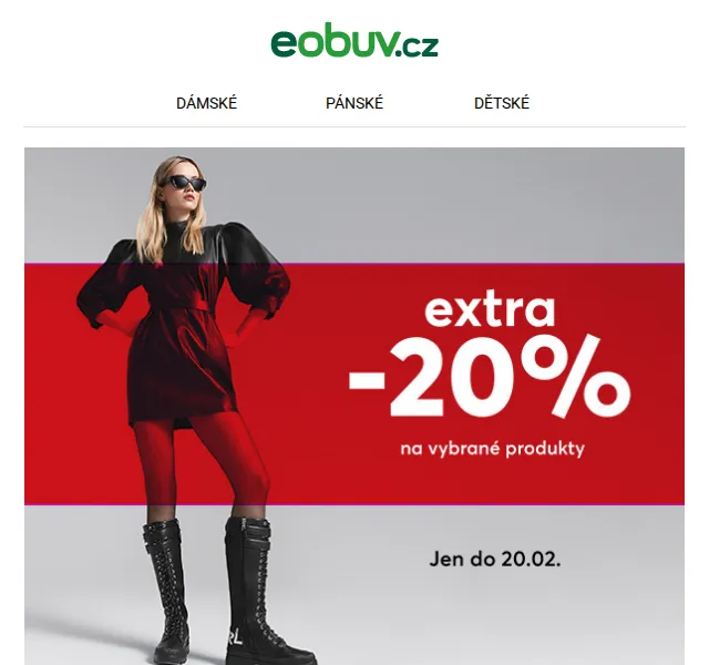 eobuv.cz: Extra 20% sleva na vybrané značky – červen 2026 | Nuslet.cz