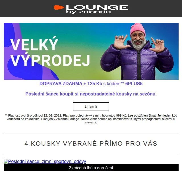 Lounge by Zalando: Slevy až 75 % na Lauren Ralph Lauren, O'Neill, Pinko – červen 2026 | Nuslet.cz