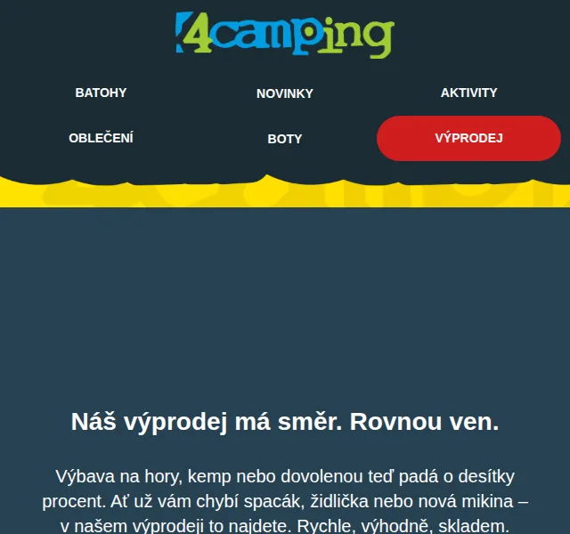 4camping: Letní výprodej se slevami až 57 % – červenec 2026 | Nuslet.cz