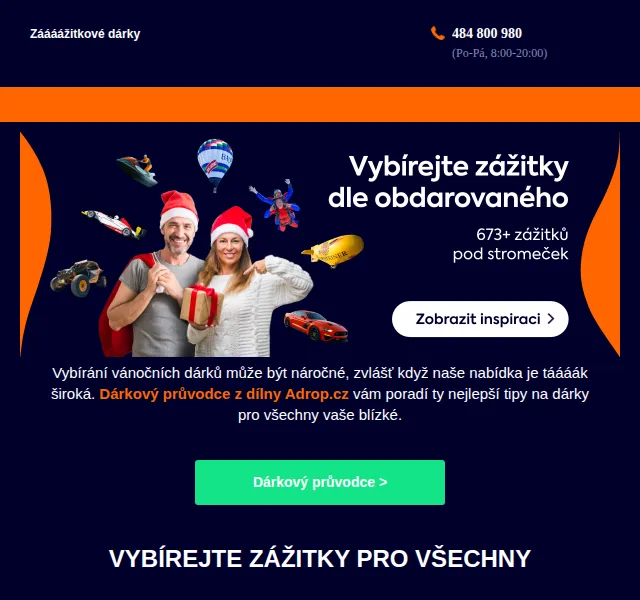 Adrop: zážitkové dárky pro každého – červenec 2026 | Nuslet.cz