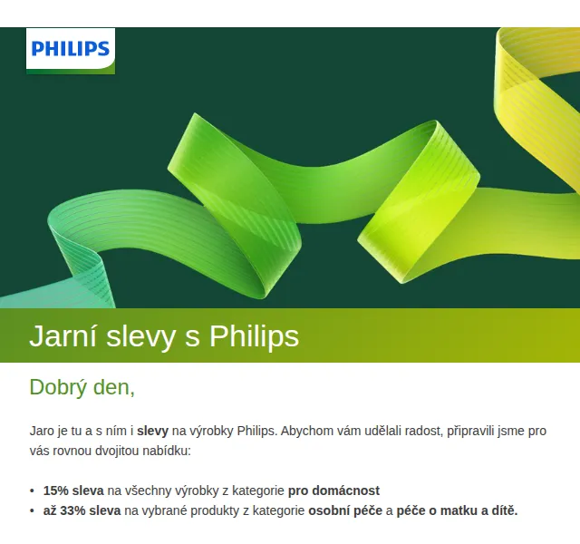 Philips: Slevy až 33 % na domácnost a osobní péči – červen 2026 | Nuslet.cz