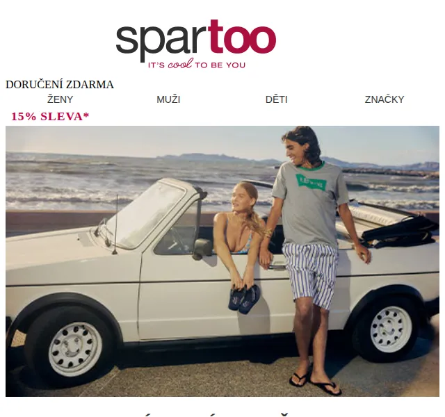 Spartoo: Sleva 15 % na Guess – červen 2026 | Nuslet.cz